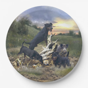 German Hunting Terrier (Jagdterre) Pappteller