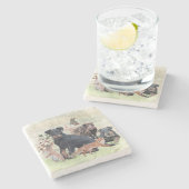 German Hunting Terrier (Jagdterre) Steinuntersetzer (Seitenansicht)