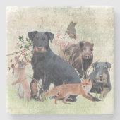 German Hunting Terrier (Jagdterre) Steinuntersetzer (Vorderseite)
