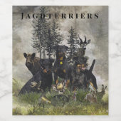 German Hunting Terrier (Jagdterre) Weinetikett (Einzelnes Label)