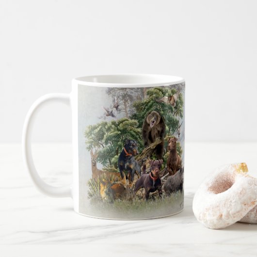 German Hunting Terrier (Jagdterrier)    Kaffeetasse (Mit Donut)