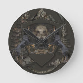 German Hunting Terrier (Jagdterrier)  Runde Wanduhr (Vorderseite)