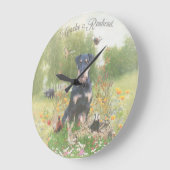 German Hunting Terrier (Jagdterrier) Sticker Pape Große Wanduhr (Winkel)