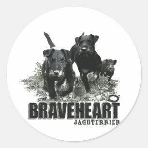 German Hunting Terrier, The Jagdterrier, Art Runder Aufkleber
