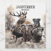 German Hunting Terrier Weinetikett (Einzelnes Label)