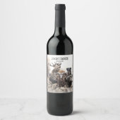 German Hunting Terrier Weinetikett (Vorderseite)