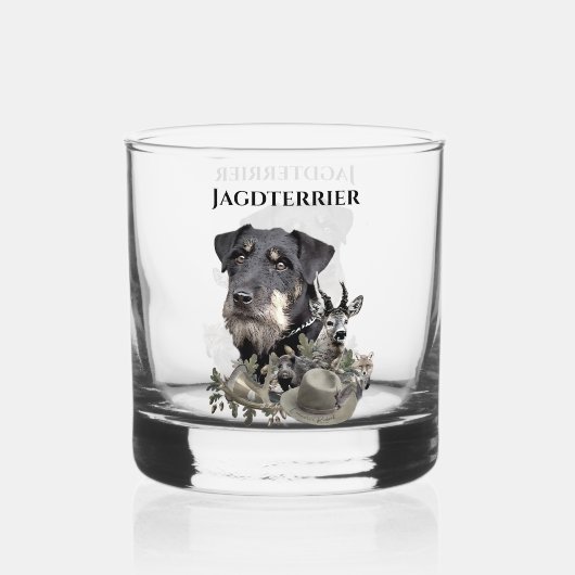German Hunting Terrier Whiskyglas (Vorderseite)
