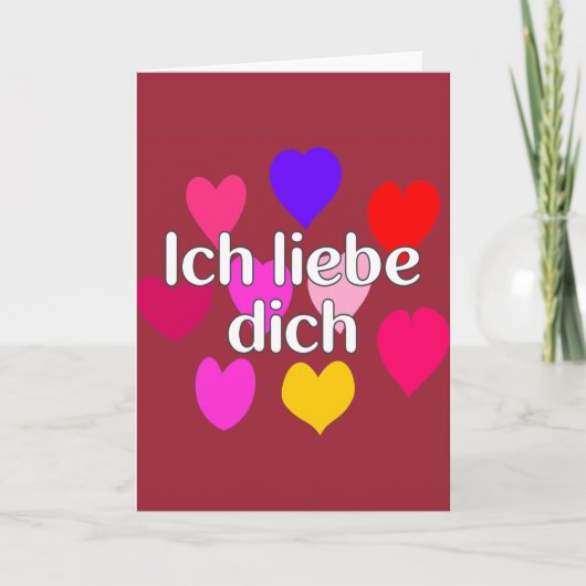 German - I love you Karte (Vorderseite)