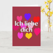 German - I love you Karte (Gelbe Blume)
