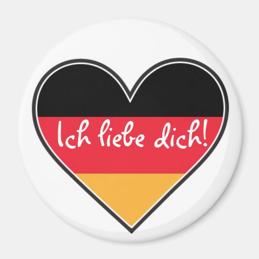 German - I love you Magnet (Vorne)