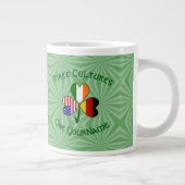 German Irish American Flags Kleeblatt Personalisie Jumbo-Tasse (Rechts)