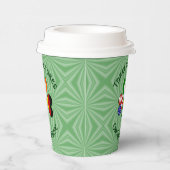German Irish American Shamrock Personalized Text Pappbecher (Rechts)