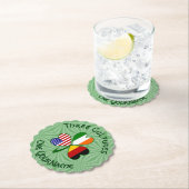 German Irish USA Flags Kleeblatt Personalisiert Untersetzer (Vor Ort)