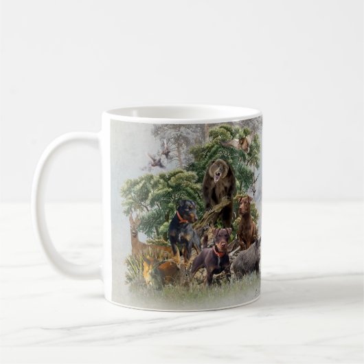 German Jagdterer , immer bereit zur Jagd Kaffeetasse (Links)