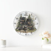 German Jagdterriers Große Wanduhr (Zuhause)