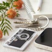 German L VINTAG CAMERA Monogram DsAK Schlüsselanhä Schlüsselanhänger (Vorderseite rechts)