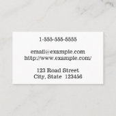 German Language Translator, Teacher, Tutor Visitenkarte (Rückseite)