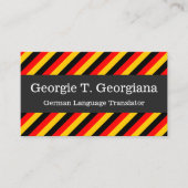 German Language Translator, Teacher, Tutor Visitenkarte (Vorderseite)