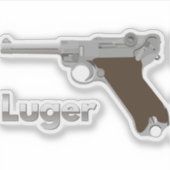 German Luger Pistol Aufkleber (Vorderseite)