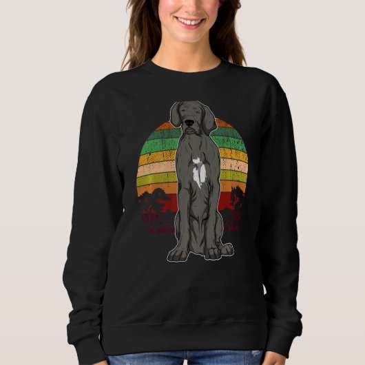 German Mastiff Great Dane Sunset Sweatshirt (Vorderseite)