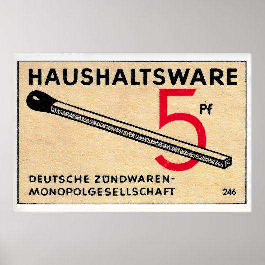 German Match Brand - Matchbox Print - Aesthetic Poster (Vorne)