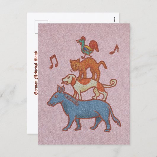 German Medieval Band: Geh Bremen! Feiertagspostkarte (Vorne/Hinten)