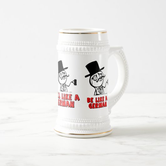 German MEME Beer Mug Bierglas (VorderseiteRechts)