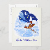 German Merry Christmas Postcard Feiertagspostkarte (Vorne/Hinten)