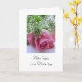 German: Mother's day rose Karte (Gelbe Blume)