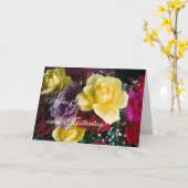 German: Muttertag Mother's day roses Karte (Gelbe Blume)