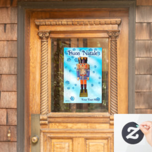 German Nutcracker - Buon Natale Fensteraufkleber