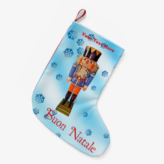 German Nutcracker - Buon Natale Kleiner Weihnachtsstrumpf (Vorderansicht (hängend))