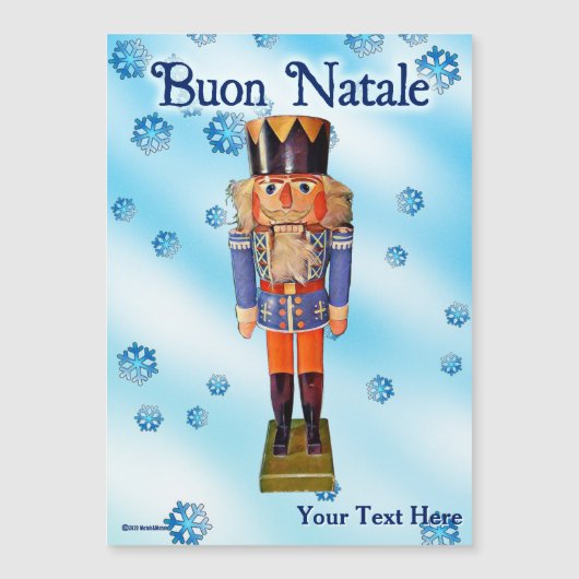 German Nutcracker - Buon Natale Magnetkarte (Vorderseite)