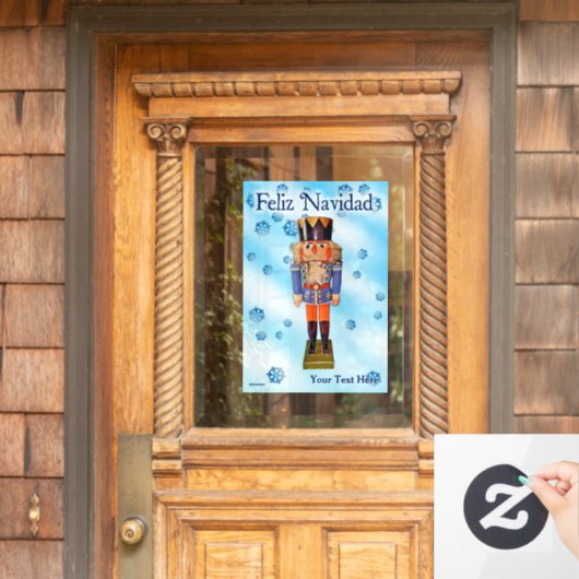 German Nutcracker - Feliz Navidad Fensteraufkleber (Haustür)