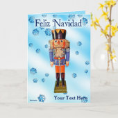 German Nutcracker - Feliz Navidad Karte (Gelbe Blume)
