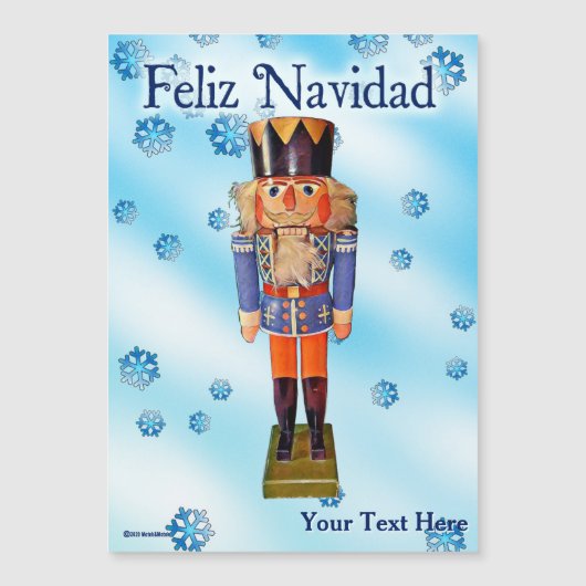 German Nutcracker - Feliz Navidad Magnetkarte (Vorderseite)