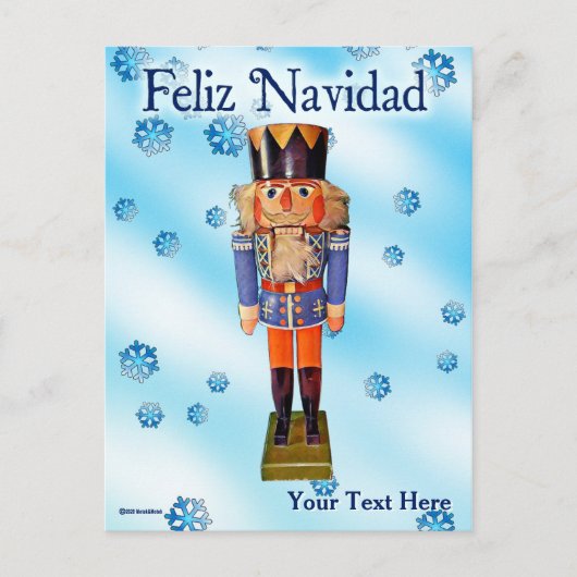 German Nutcracker - Feliz Navidad Postkarte (Vorderseite)