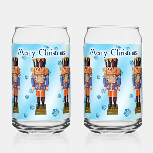 German Nutcracker - Frohe Weihnachten Dosenglas (Vorderseite)