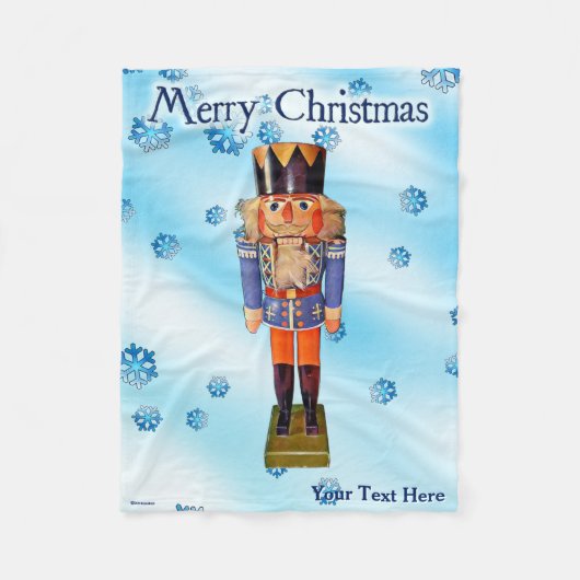 German Nutcracker - Frohe Weihnachten Fleecedecke (Vorderseite)