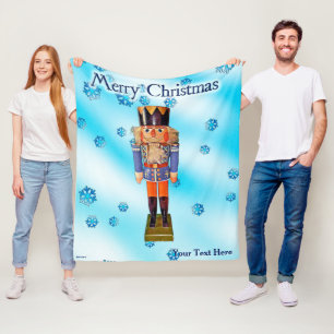 German Nutcracker - Frohe Weihnachten Fleecedecke