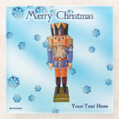 German Nutcracker - Frohe Weihnachten Glasuntersetzer (Vorderseite)
