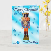 German Nutcracker - Frohe Weihnachten Karte (Gelbe Blume)