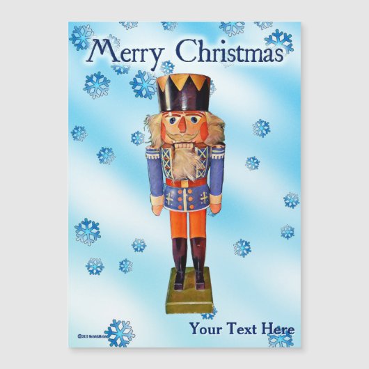 German Nutcracker - Frohe Weihnachten Magnetkarte (Vorderseite)