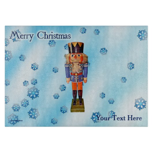 German Nutcracker - Frohe Weihnachten Schneidebrett (Vorderseite)