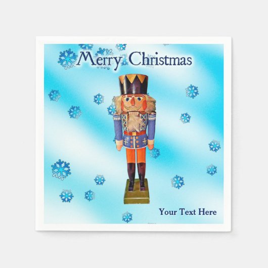 German Nutcracker - Frohe Weihnachten Serviette (Vorderseite)