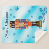 German Nutcracker - Frohe Weihnachten Sherpadecke (Vorderseite (Horizontal))