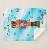 German Nutcracker - Frohe Weihnachten Sherpadecke (Vorderseite (Horizontal))