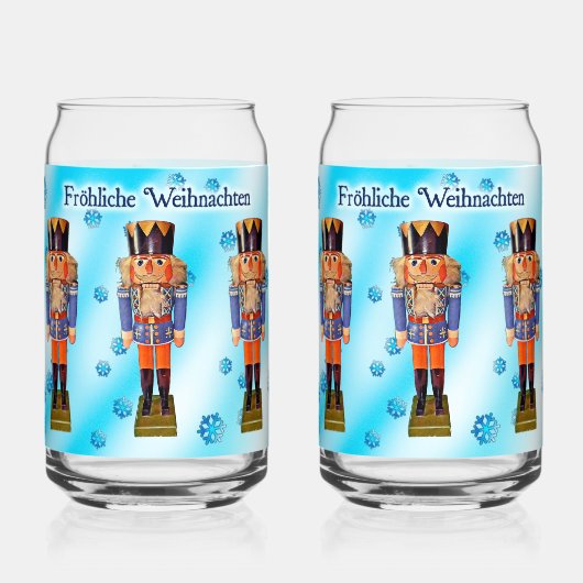 German Nutcracker - Fröhliche Weihnachten Dosenglas (Vorderseite)