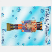 German Nutcracker - Fröhliche Weihnachten Fleecedecke (Vorderseite (Horizontal))