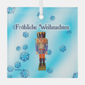 German Nutcracker - Fröhliche Weihnachten Ornament Aus Glas (Vorderseite)